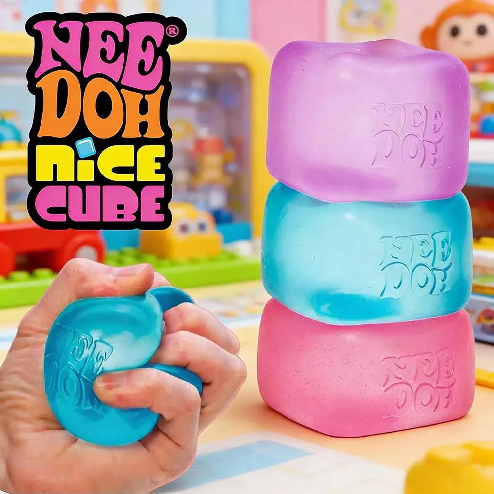 NeeDoh Nice Cube Fidget Toy – Soft, squishy, and satisfying to squeeze. Great for stress relief, focus, and sensory fun. Perfect for kids, teens, and adults, with assorted colors that make every squeeze relaxing and fun.