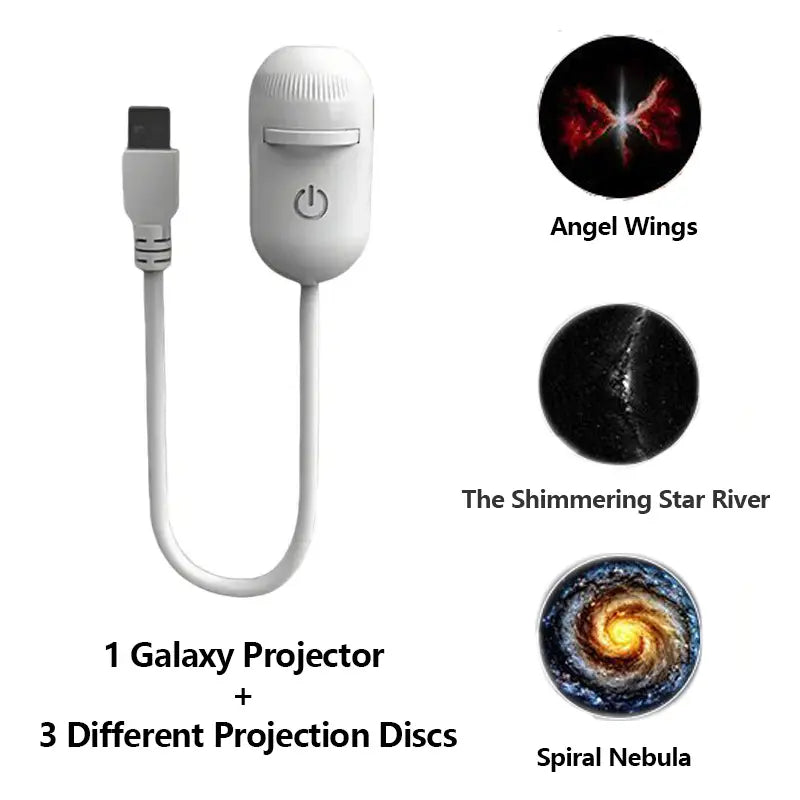 2-in-1 Galaxy Projector – Transform any room with a stunning starry sky display. Features dual lighting modes, relaxing night light effects, and USB power for easy use. Perfect for bedrooms, gaming setups, parties, or cozy nights in.