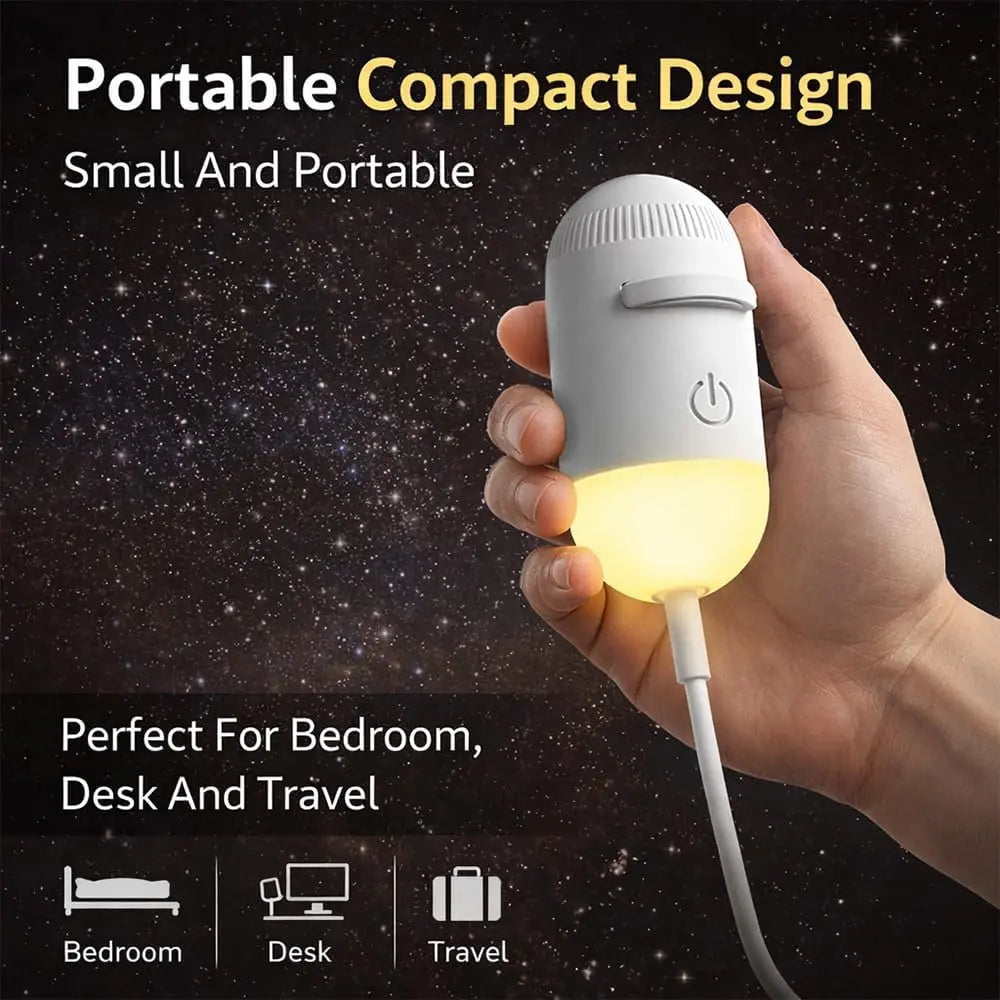 2-in-1 Galaxy Projector – Transform any room with a stunning starry sky display. Features dual lighting modes, relaxing night light effects, and USB power for easy use. Perfect for bedrooms, gaming setups, parties, or cozy nights in.