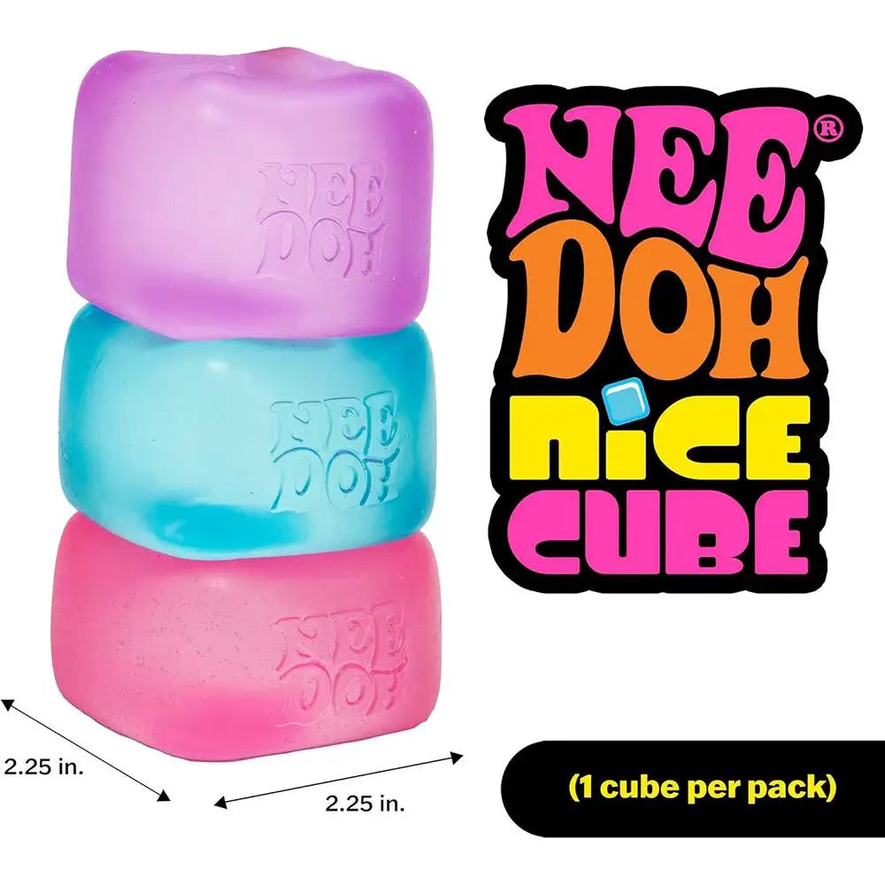 NeeDoh Nice Cube Fidget Toy – Soft, squishy, and satisfying to squeeze. Great for stress relief, focus, and sensory fun. Perfect for kids, teens, and adults, with assorted colors that make every squeeze relaxing and fun.